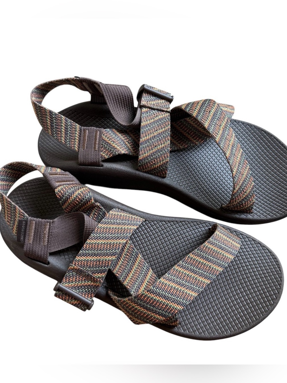 Chaco Mega Z Cloud sandals men size 12 brown green coffee